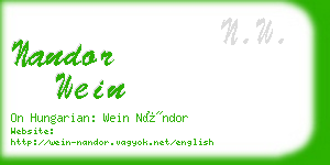 nandor wein business card